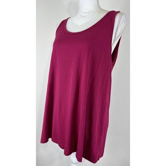 Lane Bryant Plus Size Dark Pink Scoop Back Tank Size 14W/16W - Picture 6 of 9